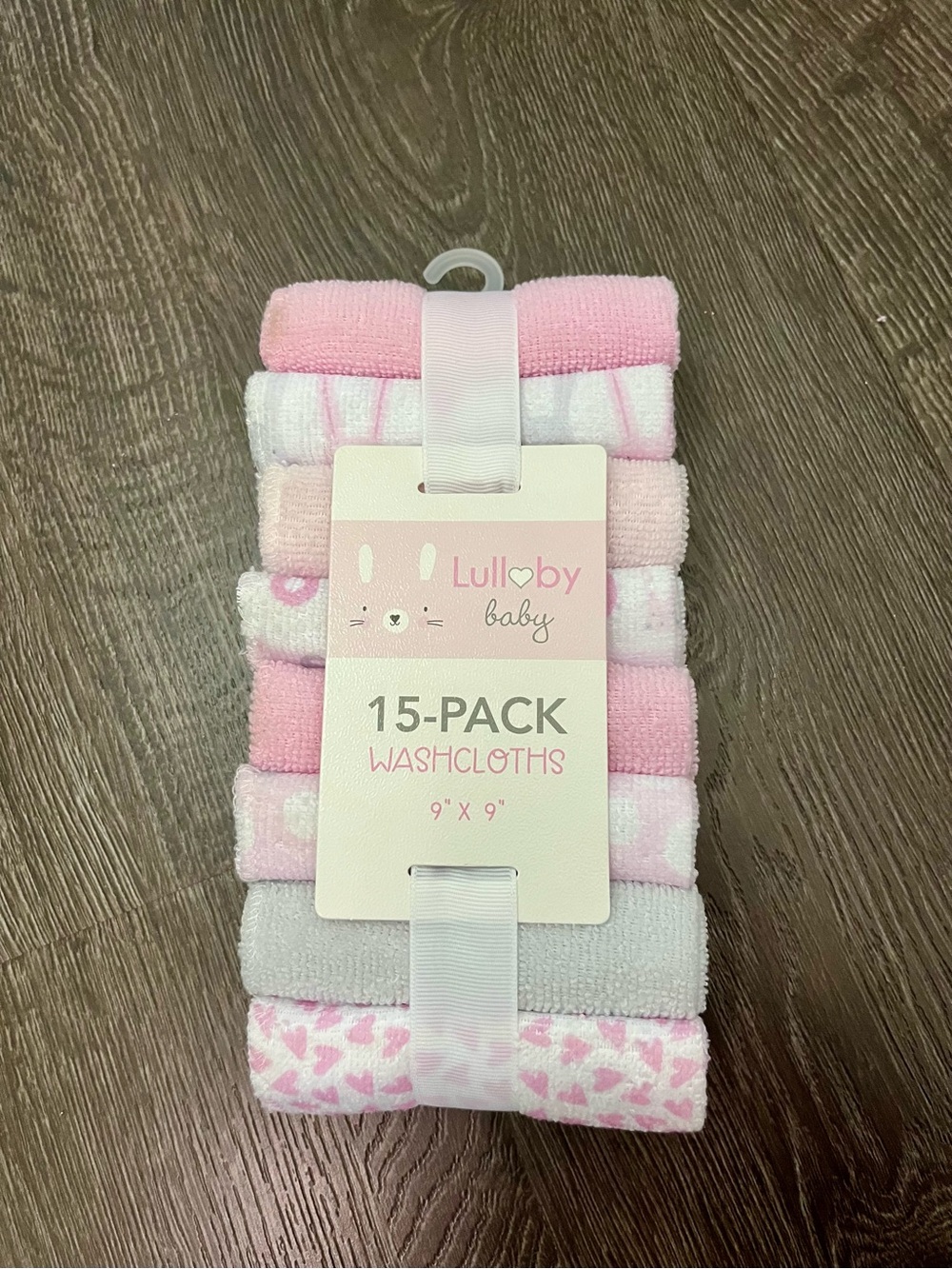 Set of baby washcloths